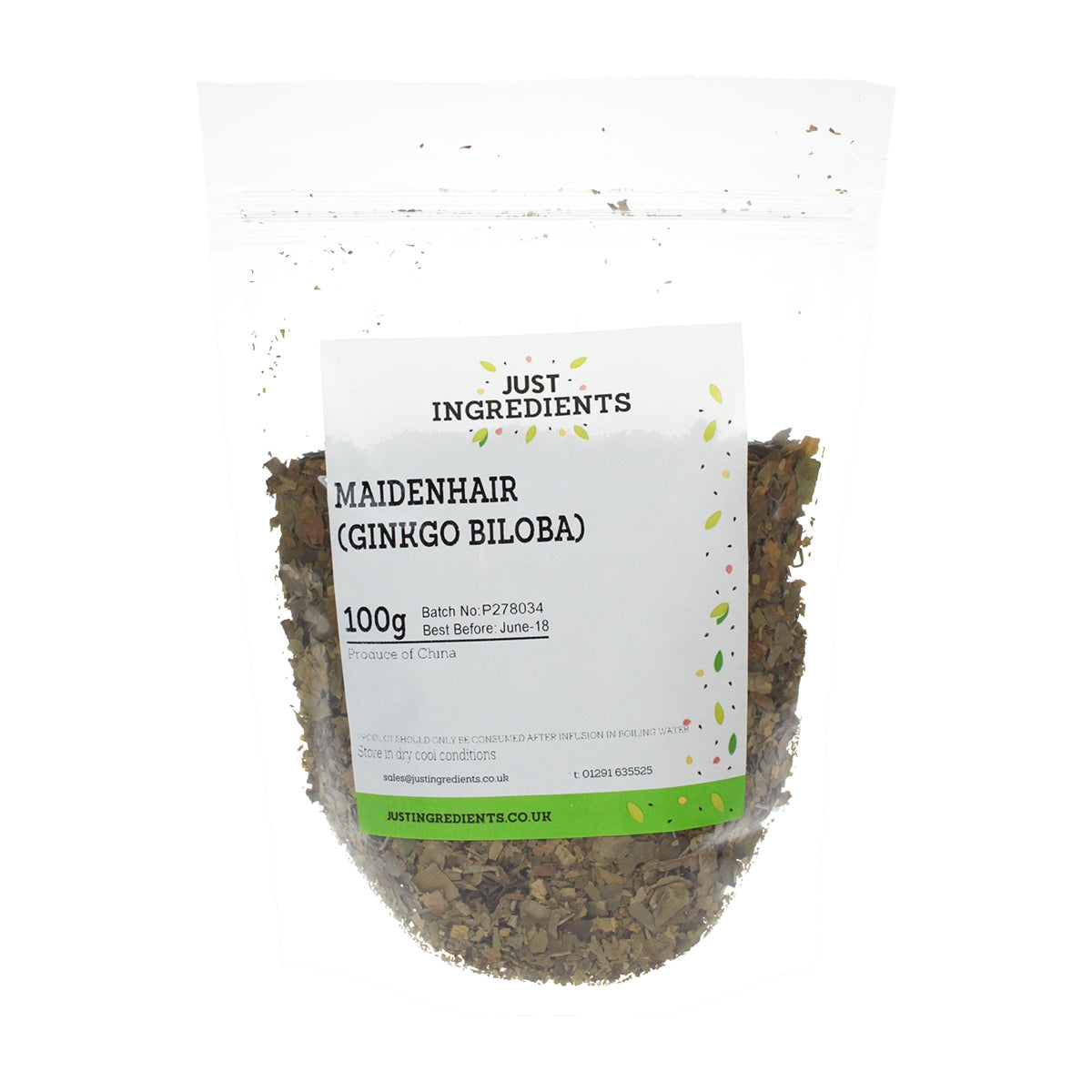 JustIngredients Ginkgo Biloba (Maidenhair)